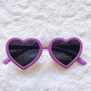 Pixie Purple Girl Heart-shape Sunglasses